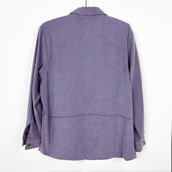 Alfred Dunner Women’s Purple Button Up Jacket 10 Petite Vintage - Picture 5 of 5